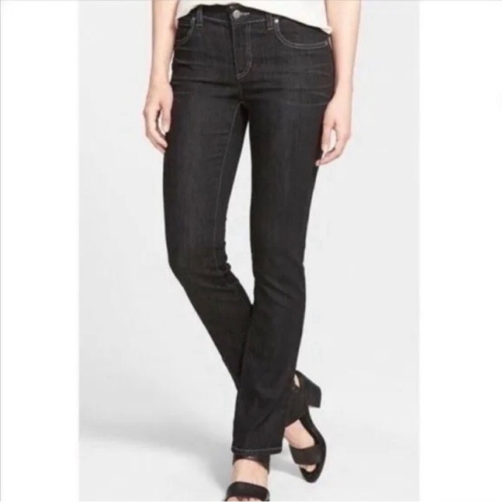EILEEN FISHER Dark Wash Organic Ankle Cotton Skinny JEANS 4